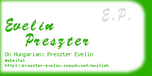 evelin preszter business card